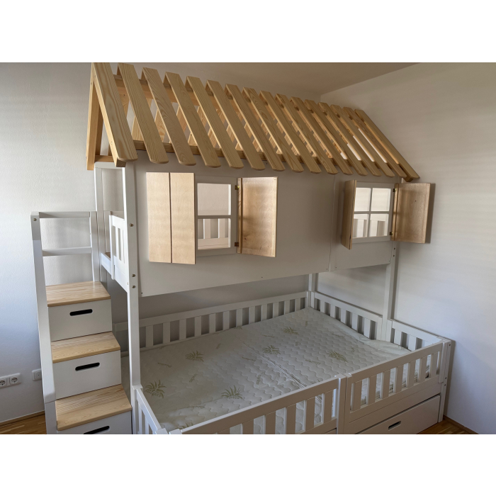 stapelbed 140x200 met trap Breda