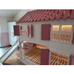 avonturen stapelbed met glijbaan en LED voor kinderen