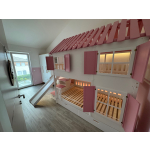 stapelbed 120x200 met trap en glijbaan en LED verlichting