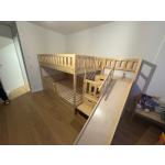 hoogslaper 120x200 hout met trap en glijbaan