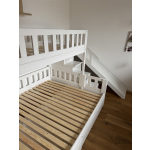 stapelbed met glijbaan en trap 140x200