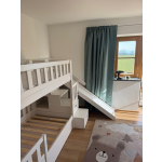 Kinder stapelbed wit met trap en glijbaan – modern en speels