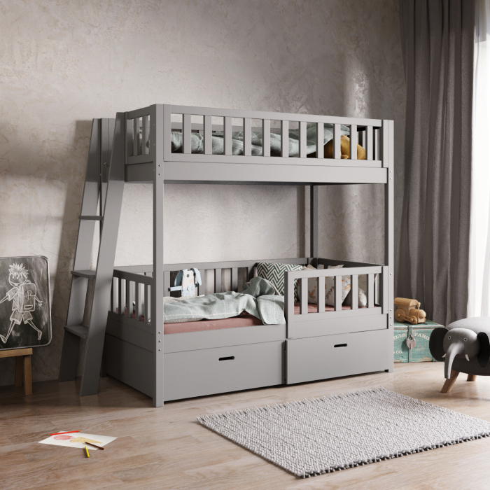 compacte hoogslaper met ladder voor kleine kinderkamer