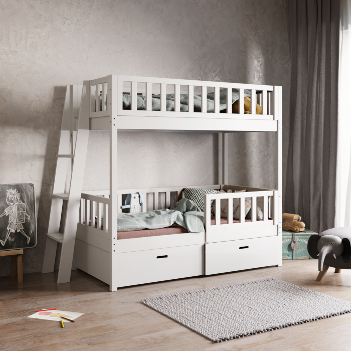 kinderbed hoogslaper met ladder Europees gemaakt grenenhout