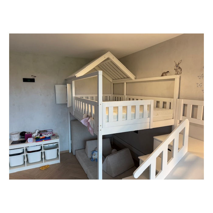 houten kinderbed op maat met trap
