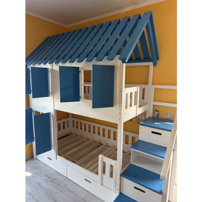 veilig stapelbed met trap voor jonge kinderen