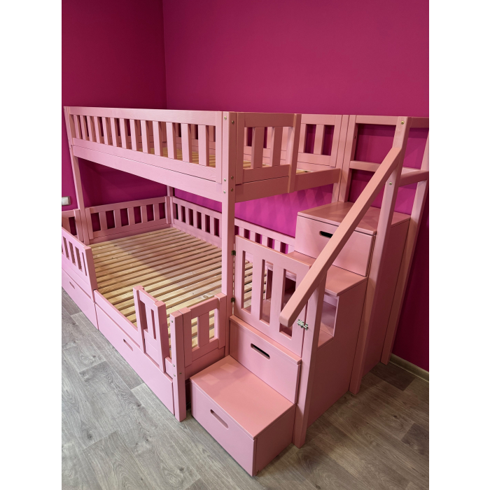 familie kinderbed met trap grote onderbed