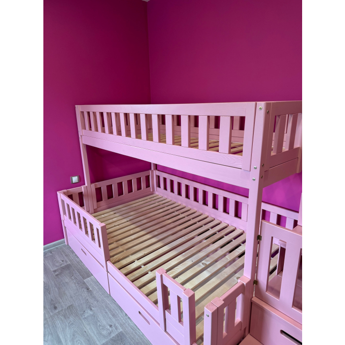 dubbel kinderbed met verschillende maten