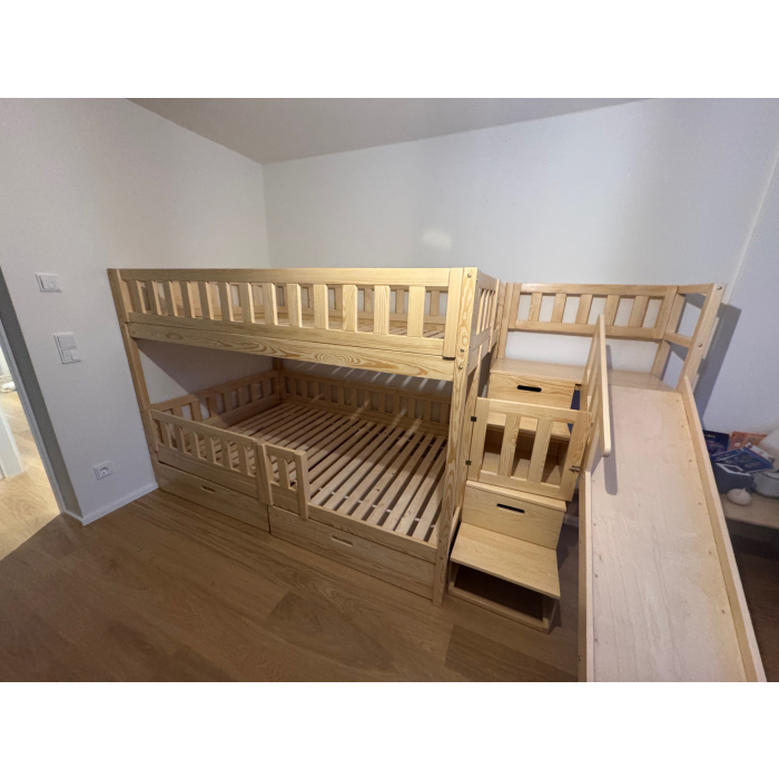 hoogslaper 120x200 natuur hout