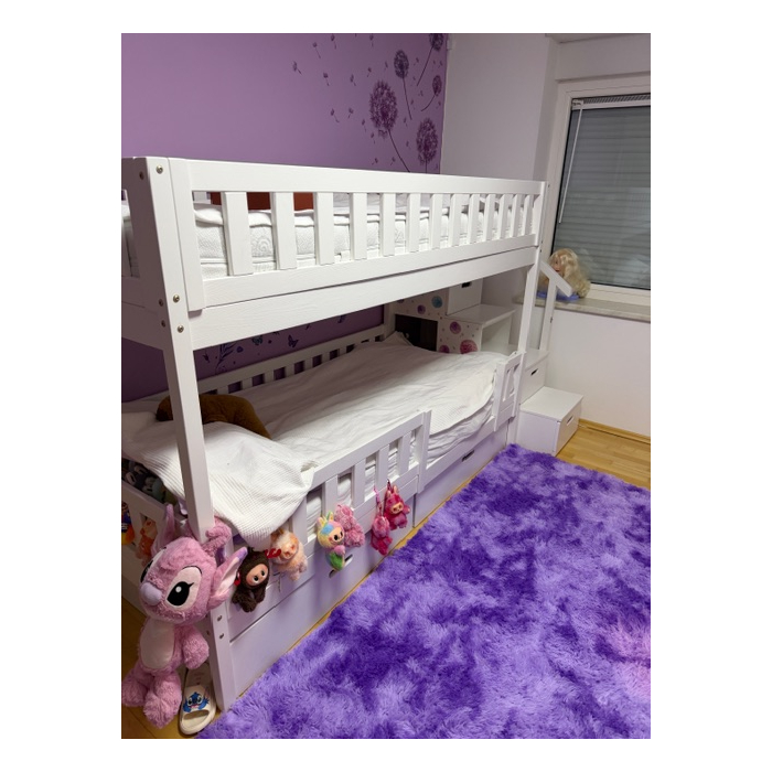 witte hoogslaper met trap kinderkamer